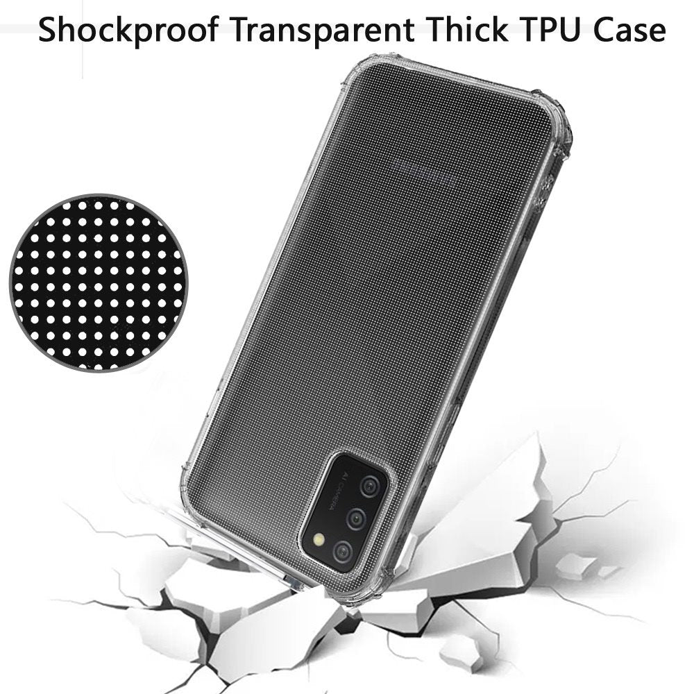 For Samsung Galaxy A32 5G Hybrid Transparent Thick Pure TPU Rubber Silicone 4 Corners Gel Shockproof Protective Slim Back Clear Phone Case Cover