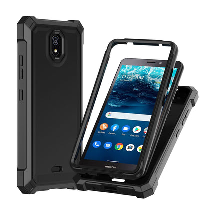 For Nokia C100 Matte Finish Hybrid Thick Shell Guard Shockproof Dual Layer Hard PC + TPU Bumper Frame Armor  Phone Case Cover