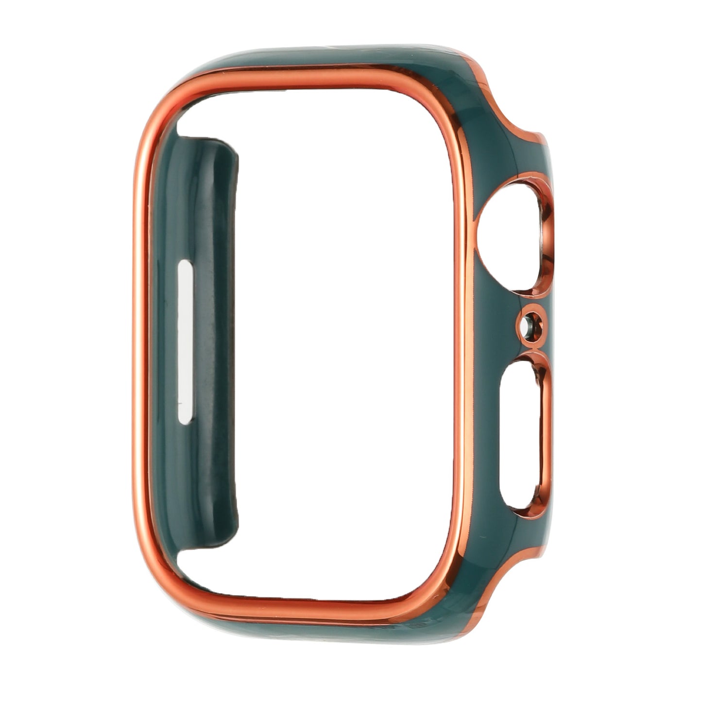 For Apple Watch Series 7/6/SE/5/4/3/2/1 iWatch Screen Frame Bumper Chromed Full Coverage Hard PC Frame Cover Thin Protective Case