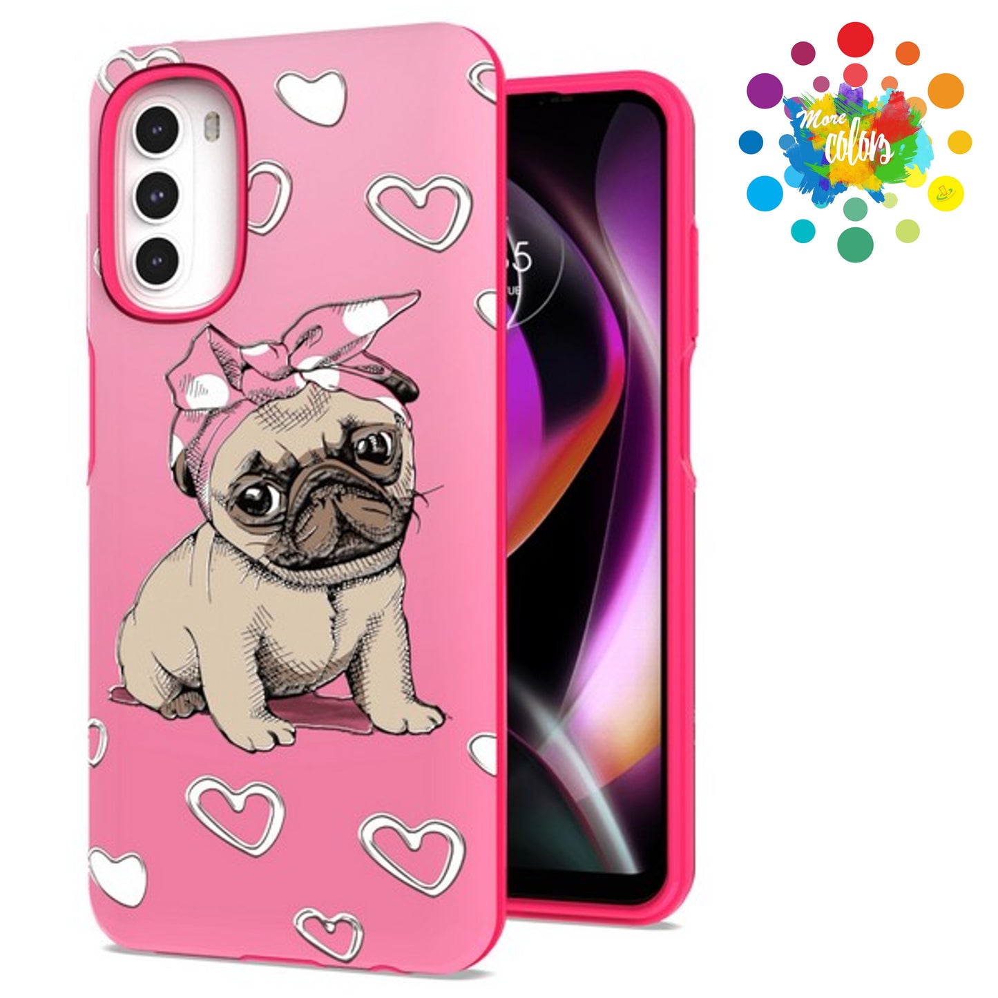 For T-Mobile Revvl 6 Pro 5G /Revvl 6 5G Fashion Pattern Design Shockproof TPU Frame and Hard PC Back Slim  Phone Case Cover