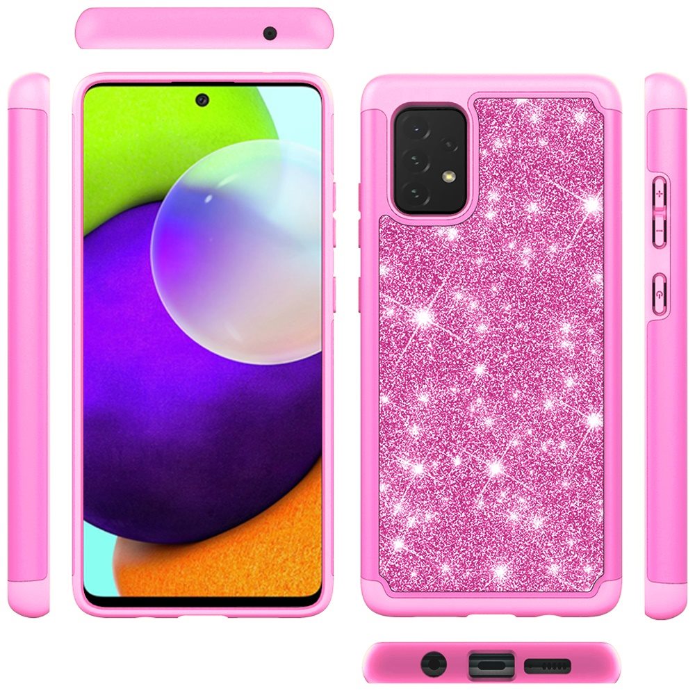 For Apple iPhone 13 Pro Max (6.7") Glitter Sparkle Bling Shinny Hybrid Slim Rhinestone 2 in 1 Hard PC & Soft TPU Rugged Protective  Phone Case Cover