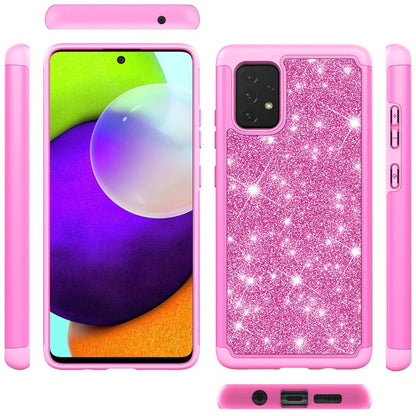 For Apple iPhone 13 (6.1") Glitter Sparkle Bling Shinny Hybrid Slim Rhinestone 2 in 1 Hard PC & Soft TPU Rugged Protective  Phone Case Cover