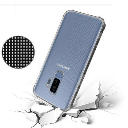 For Samsung Galaxy S9 Plus Hybrid Transparent Thick Pure TPU Rubber Silicone 4 Corners Gel Shockproof Protective Slim Back Clear Phone Case Cover