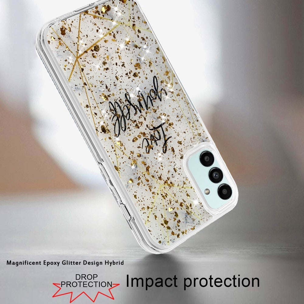 For Motorola Moto G Pure Glitter Clear Fashion Design Shiny Bling Flake Sparkling Hybrid TPU Hard Back Sturdy High Impact  Phone Case Cover