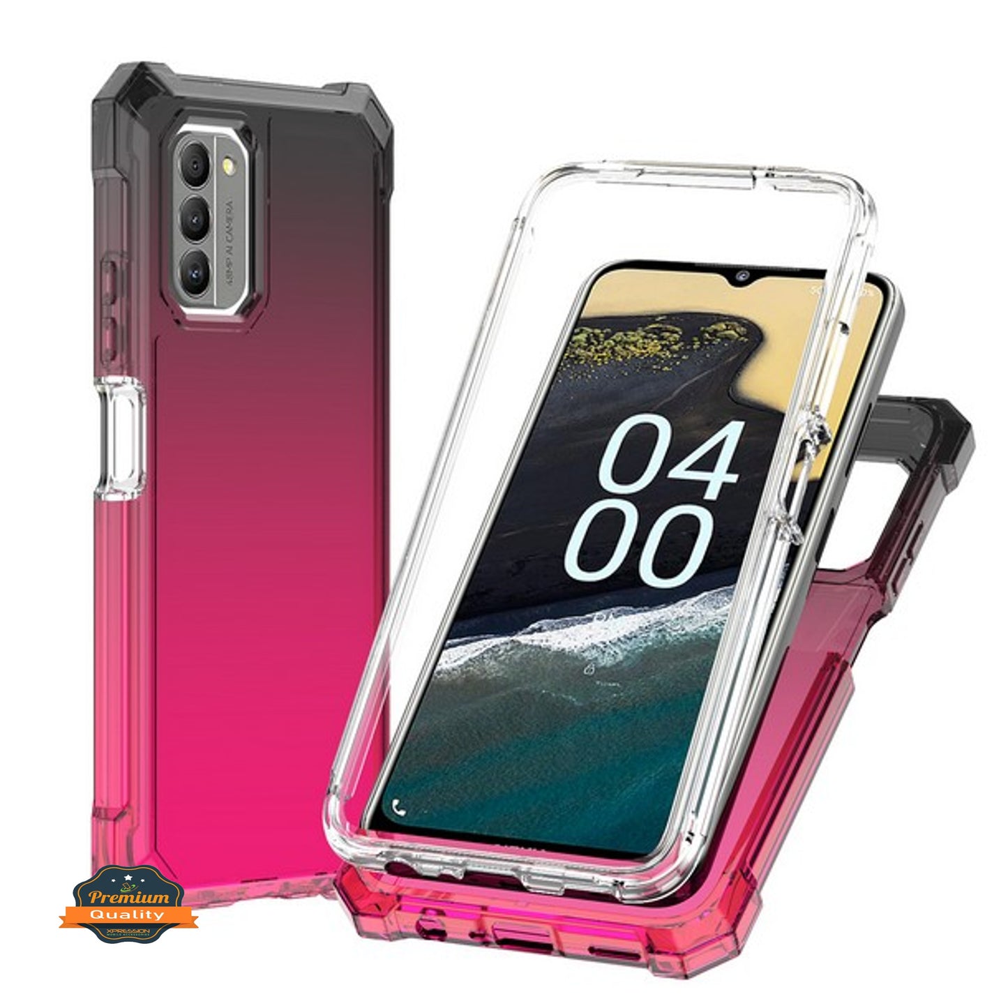 For T-Mobile Revvl 6 Pro 5G /Revvl 6 5G Hybrid 2in1 Front Bumper Frame Cover Square Edge Shockproof TPU + Hard PC  Phone Case Cover