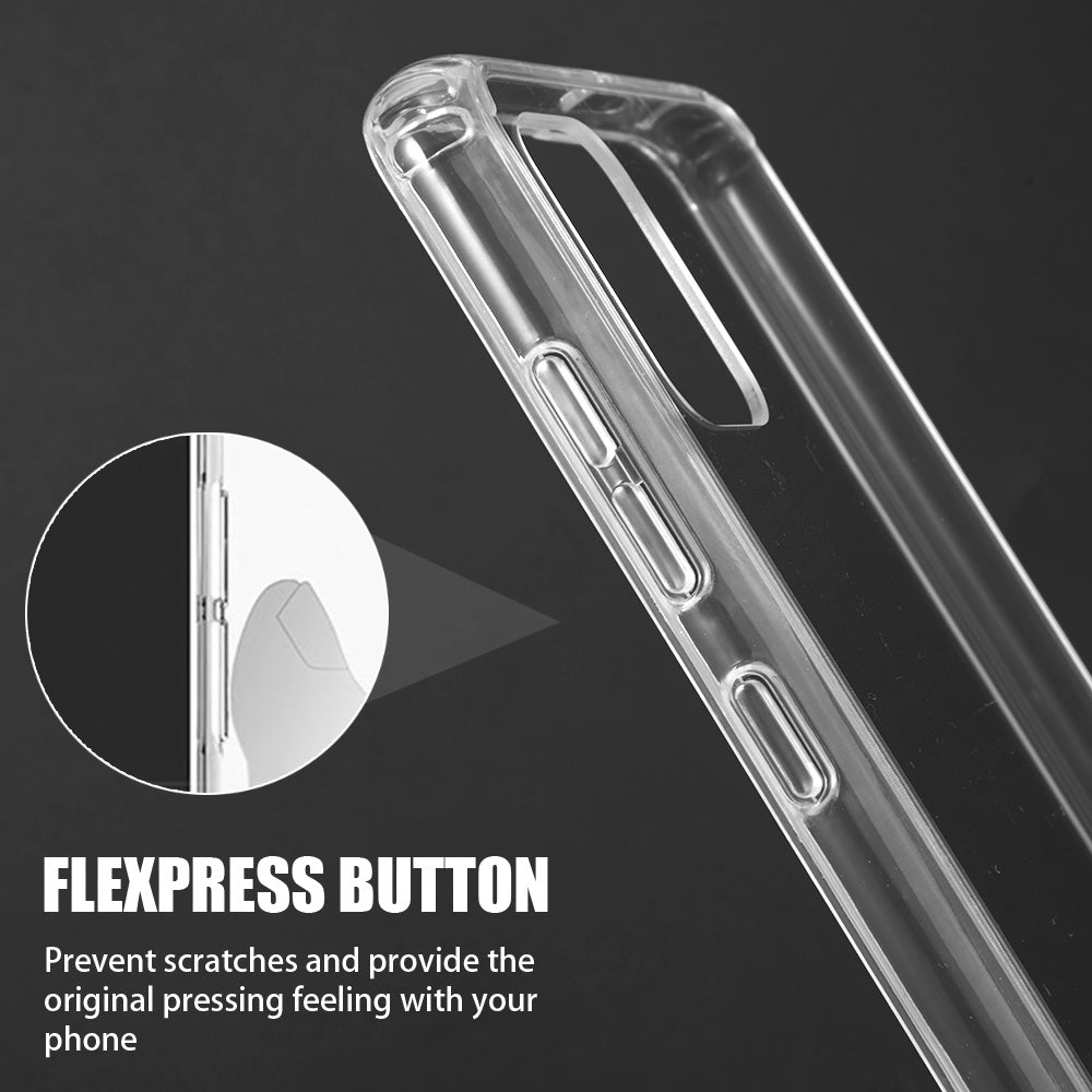 For Samsung Galaxy Z Fold 4 Hybrid Transparent Clear Acrylic Back Hard PC & Soft TPU Full Protective Bumper Shock-Absorb Clear Phone Case Cover