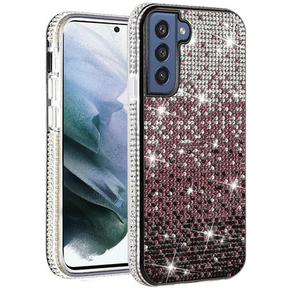 For Samsung Galaxy S22 /Plus Ultra Glitter Bling Thin TPU Sparkle Diamonds Rhinestone Shiny Full Cover Fashion Crystal Stones Back  Phone Case Cover