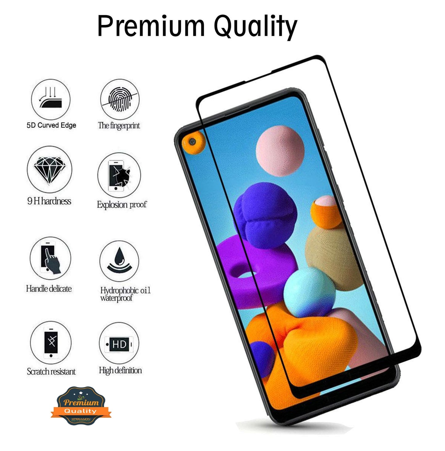 For TCL 30z /TCL 30 LE T602DL Tempered Glass Screen Protector [Full Coverage] Curved Fit 9H Hardness Glass Screen Protector Clear Black Screen Protector