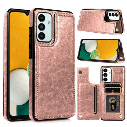 For Samsung Galaxy S22+ Plus PU Leather with [Two Magnetic Clasp] [ Credit Card Slots] Stand Function Durable Back Wallet Flip  Phone Case Cover