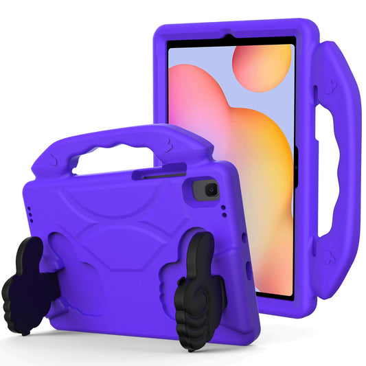 Case for Samsung Galaxy Tab S6 Lite 10.4" Hybrid Shockproof Thumbs Up Kickstand Anti-slip Rubber TPU Kid-Friendly Bumper Tablet Purple Tablet Cover