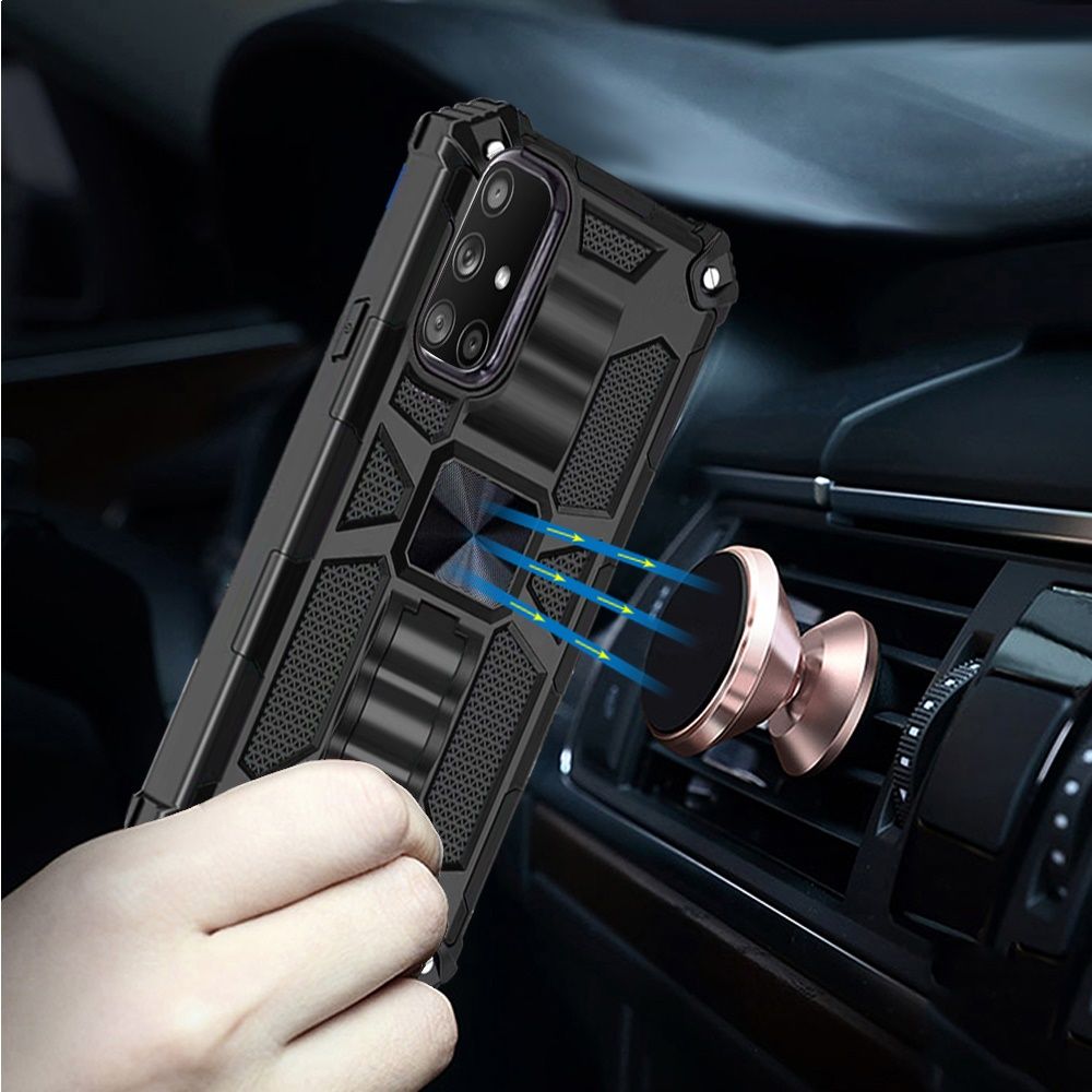 For Samsung Galaxy A71 5G Heavy Duty Hybrid Shockproof [Military Grade] Rugged Protective with Kickstand Fit Magnetic Car Mount  Phone Case Cover