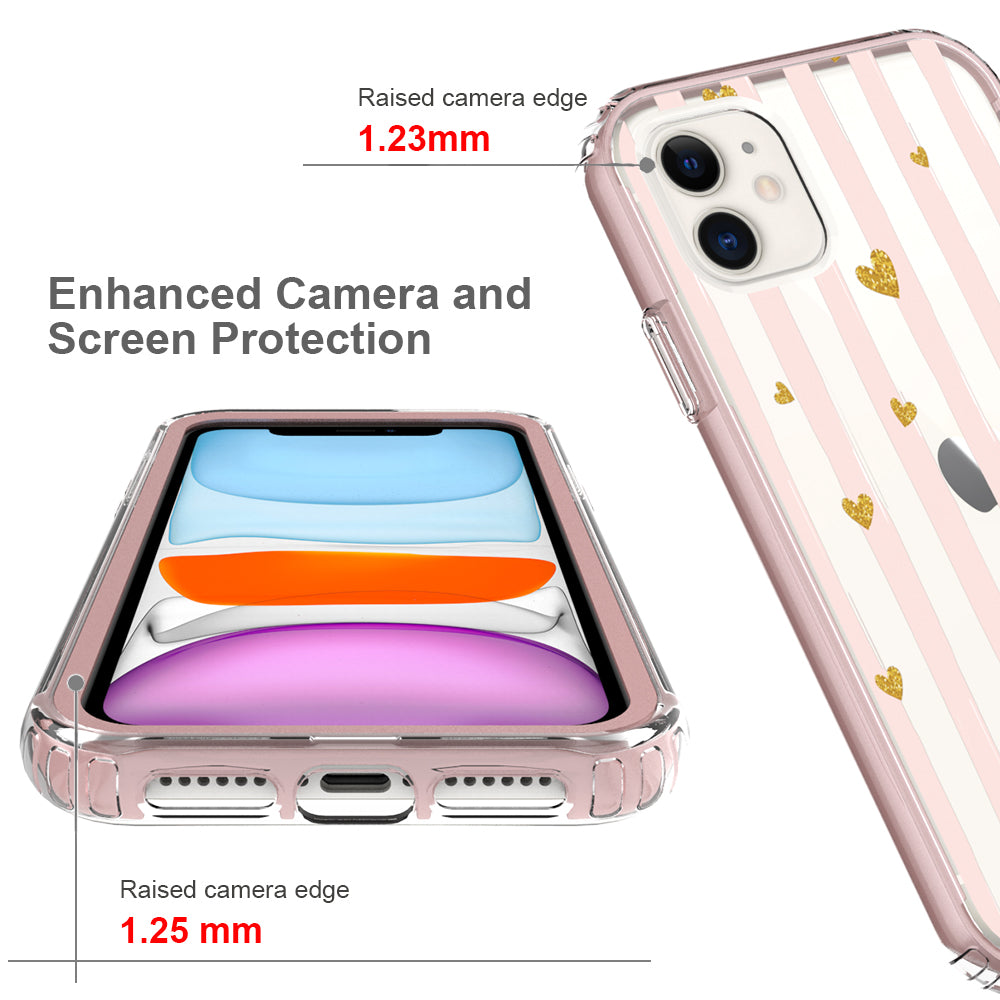 For Apple iPhone SE 2022 /SE 2020/8/7 Beautiful Design 3 in 1 Hybrid Armor Hard Plastic TPU Shockproof Protective Frame  Phone Case Cover