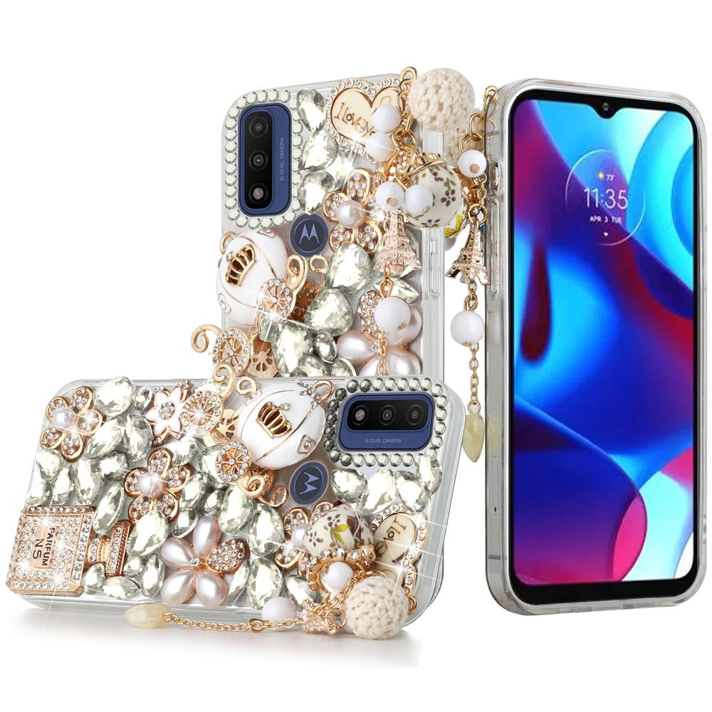 For Apple iPhone 13 Pro Max 6.7" Bling Crystal 3D Full Diamonds Luxury Sparkle Rhinestone Hybrid Protective  Phone Case Cover