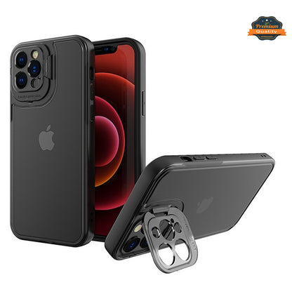 For Apple iPhone 13 / Pro Max Cases with Kickstand & Camera Protection Hybrid Rubber Bumper Shockproof Anti-Slip Drop Protective  Phone Case Cover