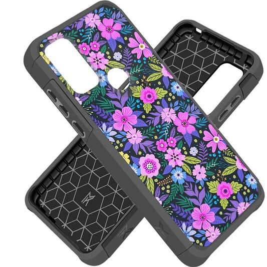 For Motorola Moto G Pure Graphic Design Pattern Hard PC Soft TPU Silicone Protection Hybrid Shockproof Armor Rugged Bumper Mystical Floral Boom Phone Case Cover