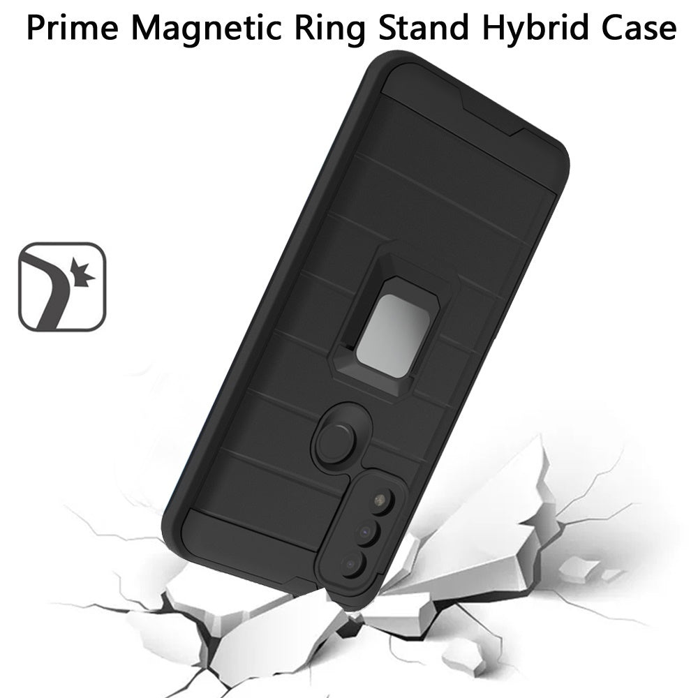 For Samsung Galaxy A13 5G Magnetic Ring Holder Rubber Hybrid Stand Kickstand Slim Texture Rugged Armor Heavy Duty Military Grade  Phone Case Cover