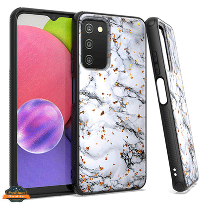 For Samsung Galaxy A53 5G Marble Fashion Stone Stylish Flake Glitter Bling Hybrid Slim Glossy TPU Rubber Hard Protection  Phone Case Cover