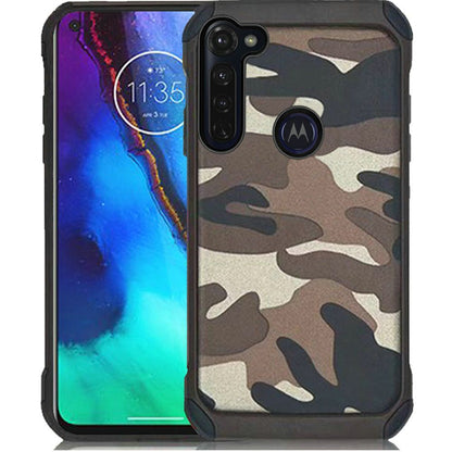 For Apple iPhone 13 Pro Max (6.7") Shockproof Slim Hybrid Silicone Camouflage Camo Design Dual Layer Rubberized TPU Hard Shell Armor  Phone Case Cover