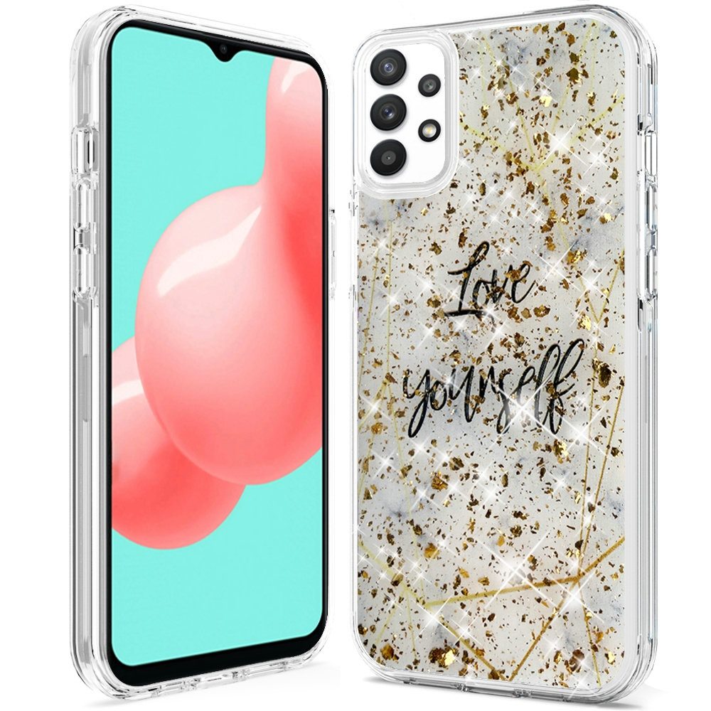 For TCL Revvl V Plus 5G (T-Mobile) Glitter Clear Fashion Design Shiny Bling Flake Sparkling Hybrid Soft TPU Hard Back Sturdy  Phone Case Cover