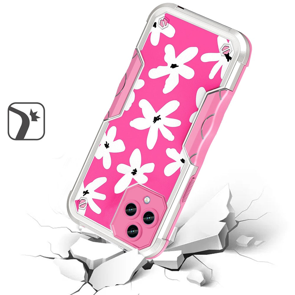 For T-Mobile Revvl 6 Pro 5G /Revvl 6 5G Fashion Design Shockproof Hybrid Stylish Pattern Rubber Armor  Phone Case Cover