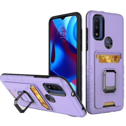 For Motorola Moto G Power 2022 Wallet Case Designed with Credit Card Holder & Stand Kickstand Ring Heavy Duty Hybrid Armor  Phone Case Cover