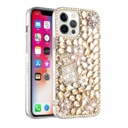 For Apple iPhone 13 Pro Max 6.7" Bling Crystal 3D Full Diamonds Luxury Sparkle Rhinestone Hybrid Protective  Phone Case Cover