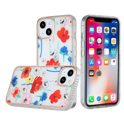 For Apple iPhone 13 Pro Max (6.7") Stylish Design Floral IMD Hybrid Rubber TPU Hard PC Shockproof Rugged Slim Fit  Phone Case Cover