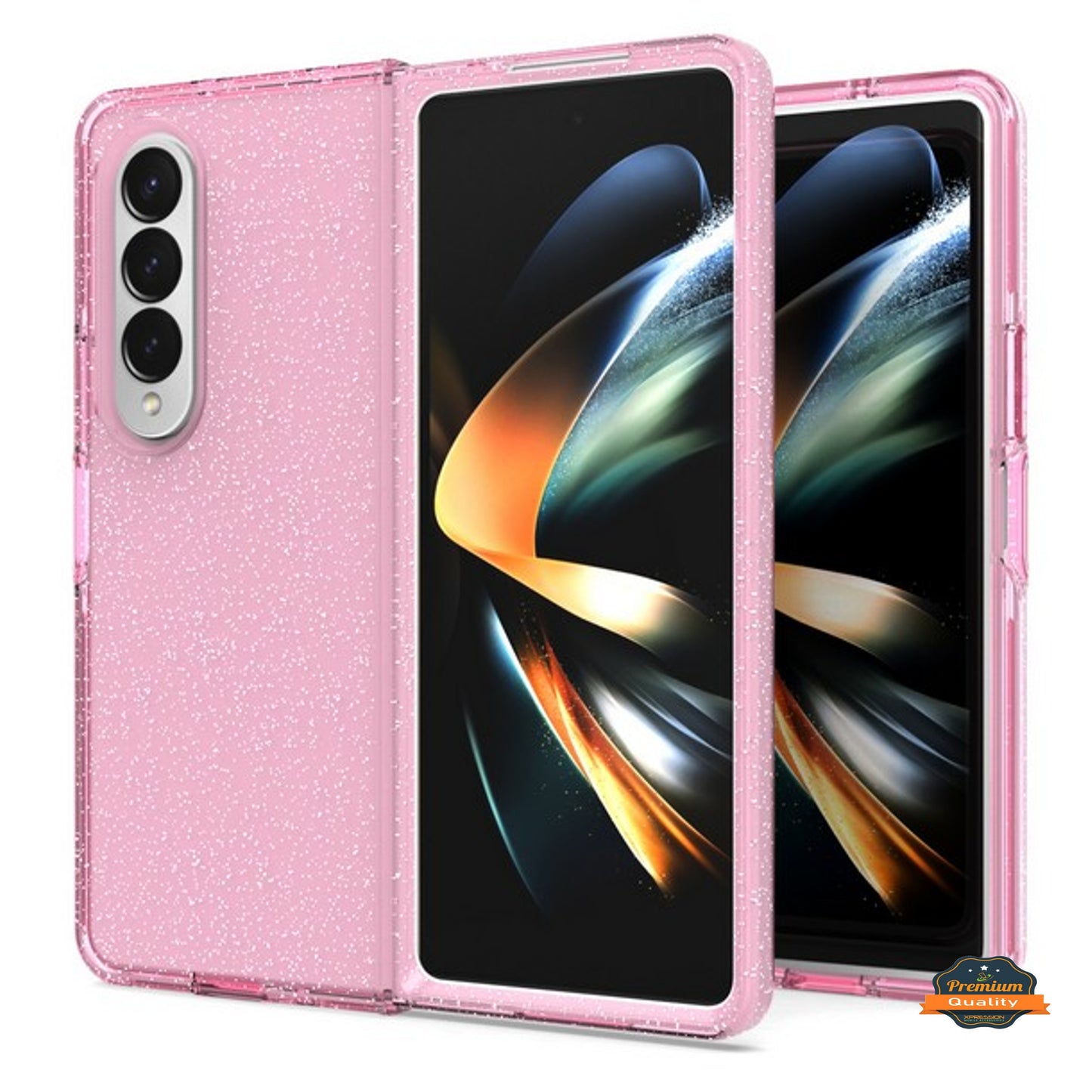 For Samsung Galaxy Z Fold 4 5G Glitter Sparkle Bling Shiny Thin Slim Hybrid Shockproof Rubber Silicone TPU Gel Protective  Phone Case Cover