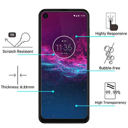 For Motorola Moto E6 Screen Protector Tempered Glass HD Clear [Anti-Scratch, Bubble Free and Case-Friendly] Clear Screen Protector