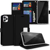 For Apple iPhone 14 Plus (6.7") luxurious PU leather Wallet 6 Card Slots folio with Wrist Strap & Kickstand Pouch Flip  Phone Case Cover