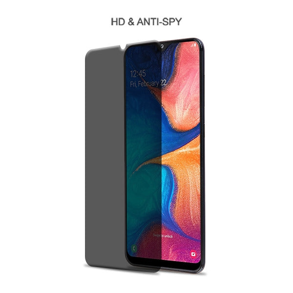 For Samsung Galaxy A20 Privacy Screen Protector Tempered Glass Easy Install Anti-Spy Private 9H Tempered Glass Black Screen Protector