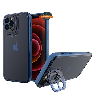 For Apple iPhone 13 / Pro Max Cases with Kickstand & Camera Protection Hybrid Rubber Bumper Shockproof Anti-Slip Drop Protective  Phone Case Cover