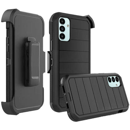 For Apple iPhone 11 Pro Max (6.5") Combo 3in1 Holster Heavy Duty Rugged with Swivel Belt Clip and Kickstand Black Phone Case Cover