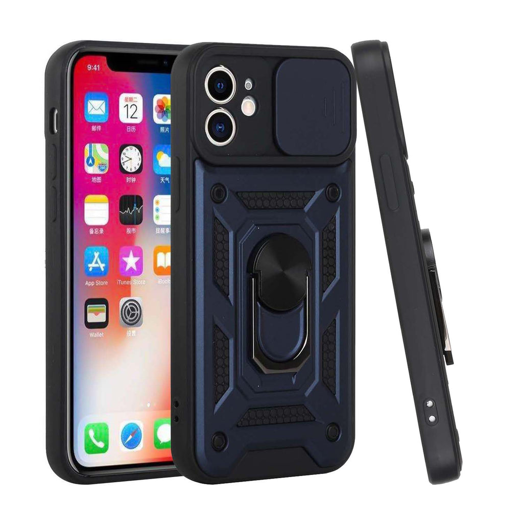 iPhone 11 Pro Max Case - Heavy-Duty, Ring Holder, Camera Cover