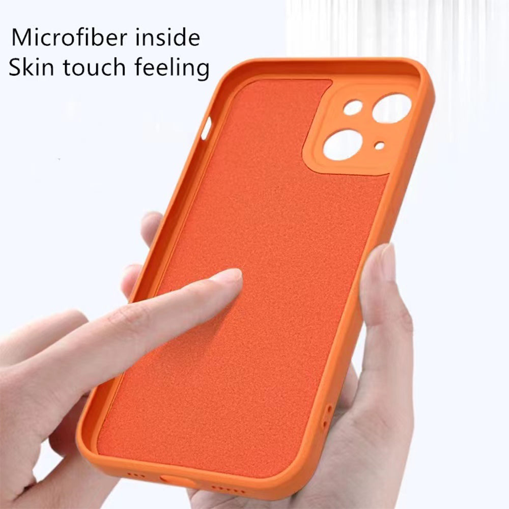 For Apple iPhone 13 / Pro Max Liquid Silicone Hybrid Gel Rubber Full Body Protection with Microfiber Lining Shockproof Flexible TPU Anti-Drop  Phone Case Cover