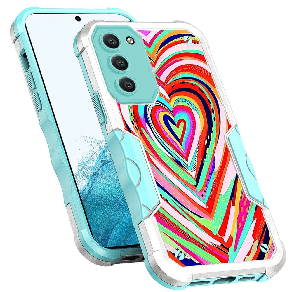 For Samsung Galaxy S22 Ultra/ S22 + / S22  Fashion Design Tough Shockproof Hybrid Stylish Pattern Heavy Duty TPU Bumper Rubber  Phone Case Cover