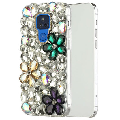 For Samsung Galaxy S21 Luxury Bling Clear Crystal 3D Full Diamonds Luxury Sparkle Rhinestone Hybrid Protective Green/ Gold/ Purple Phone Case Cover