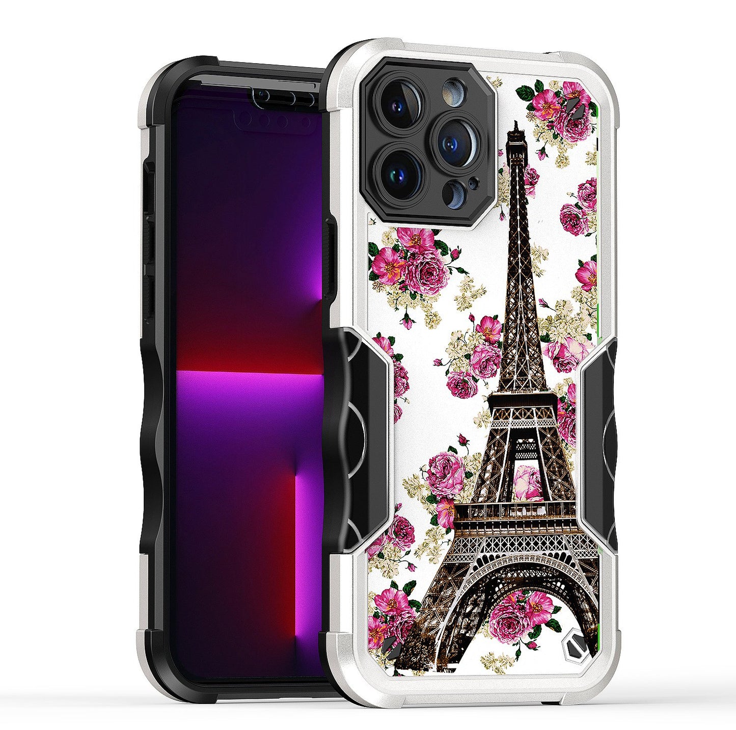 For Apple iPhone 11 (6.1") Fashion Design Tough Shockproof Hybrid Stylish Pattern Heavy Duty Rubber Armor  Phone Case Cover