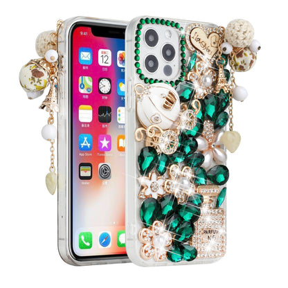 For Apple iPhone 13 Pro Max 6.7" Bling Crystal 3D Full Diamonds Luxury Sparkle Rhinestone Hybrid Protective  Phone Case Cover