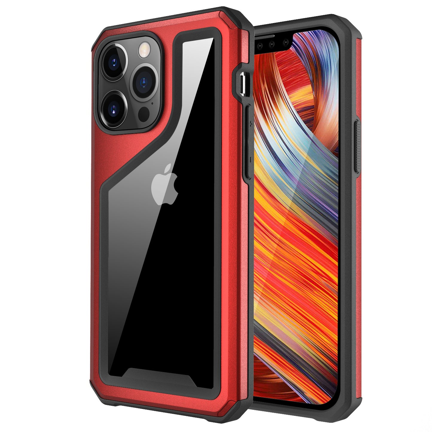 For Apple iPhone XR Clear Hybrid Aluminum Alloy Protective Shockproof Hard Back Dual Layer Thick Bumper Frame  Phone Case Cover