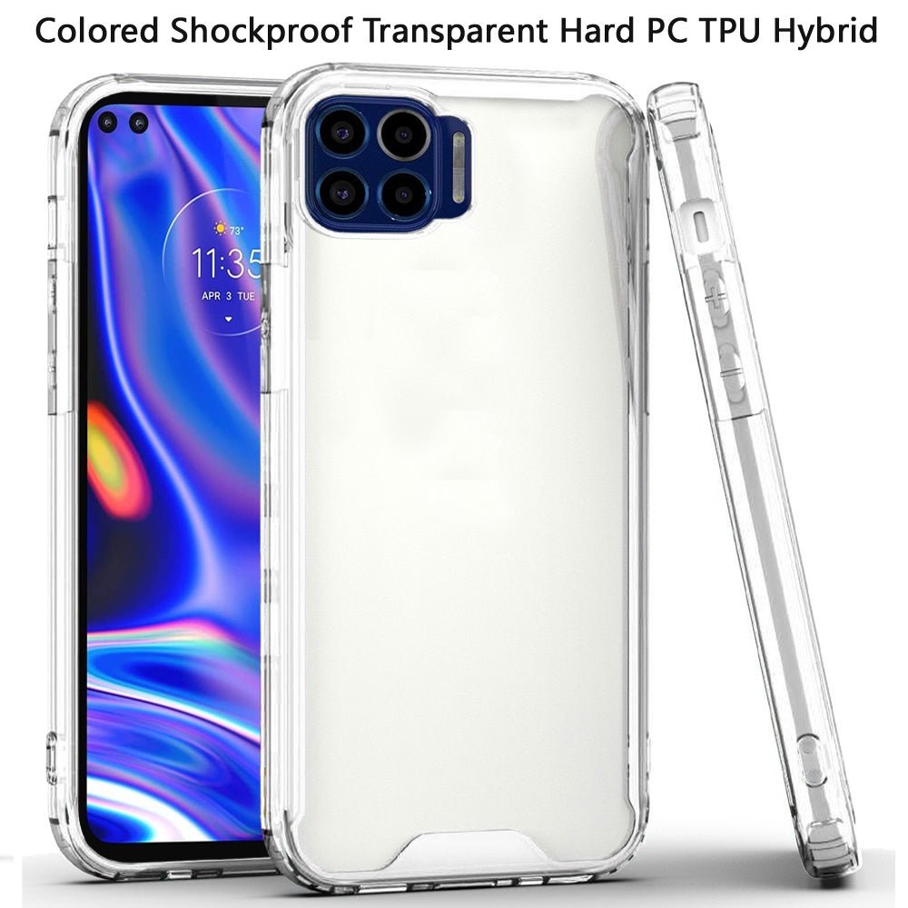 For Samsung Galaxy A53 5G Colored Shockproof Transparent Hard PC + Rubber TPU Hybrid Bumper Shell Thin Slim Protective  Phone Case Cover