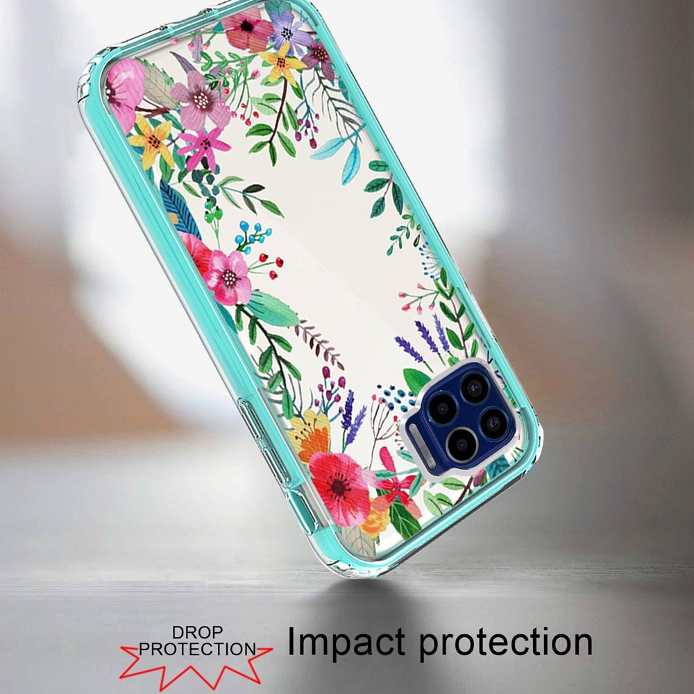 For Motorola Moto G Pure Beautiful Design 3 in 1 Hybrid Triple Layer Armor Hard Plastic Rubber TPU Shockproof Protective Frame  Phone Case Cover