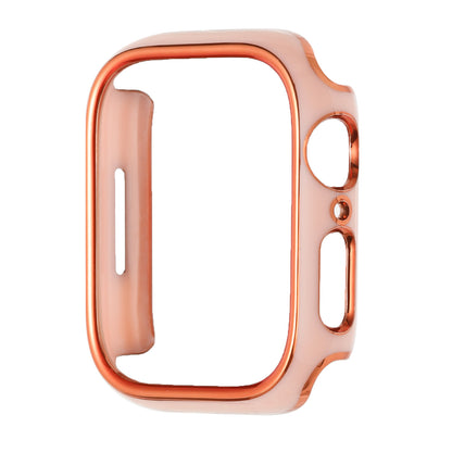 For Apple Watch Series 7/6/SE/5/4/3/2/1 iWatch Screen Frame Bumper Chromed Full Coverage Hard PC Frame Cover Thin Protective Case