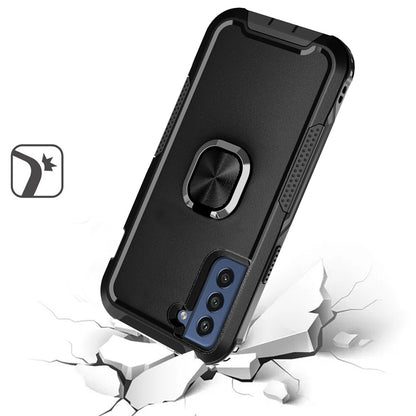 For Apple iPhone 13 Pro Max 6.7" Heavy Duty 3in1 Magnetic Ring Kickstand Stand Hybrid Shockproof Military-Grade Drop Protection  Phone Case Cover