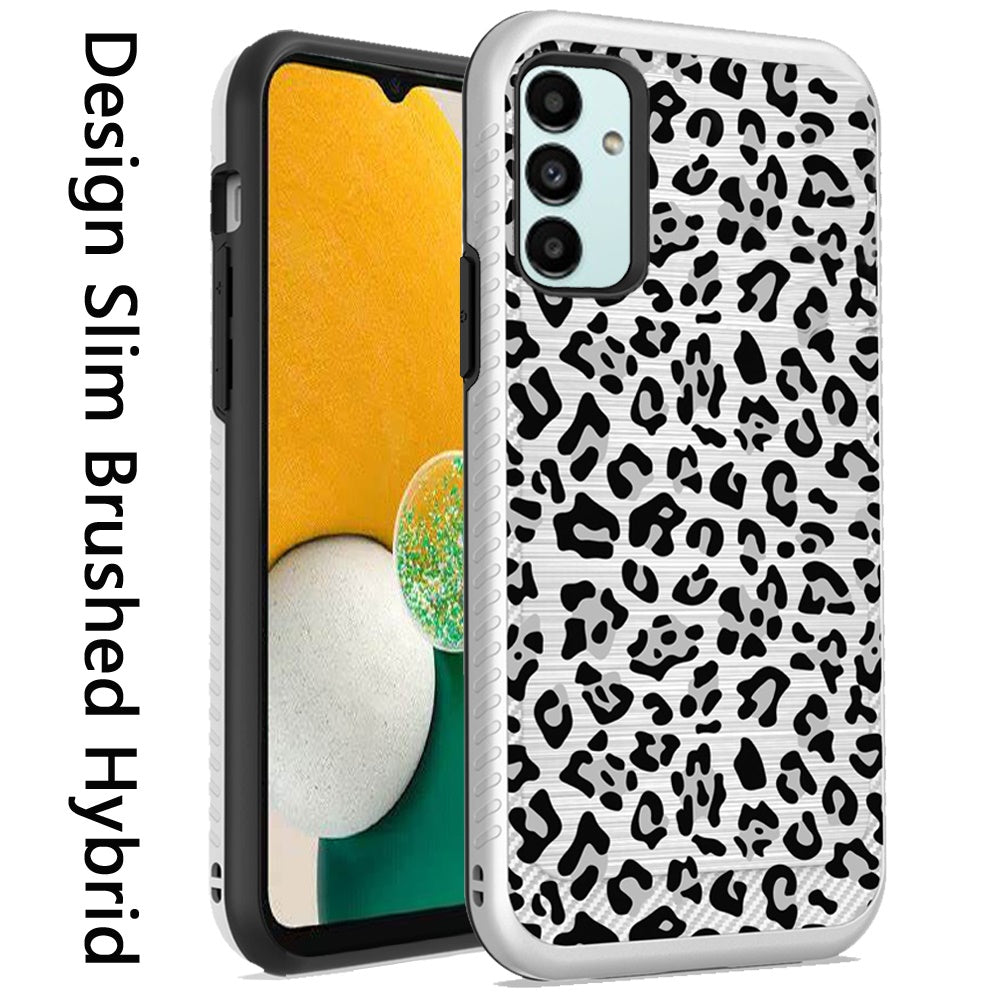 For Samsung Galaxy A13 5G Cute Design Printed Pattern Fashion Brushed Texture Shockproof Dual Layer Hybrid Protective Hard Rubber  Phone Case Cover