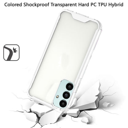 For Samsung Galaxy A13 5G Colored Shockproof Transparent Hard PC + Rubber TPU Hybrid Bumper Shell Ultra Thin Slim Protective  Phone Case Cover