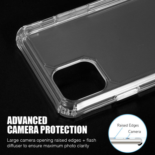 For Apple iPhone 13 /Pro Max Mini Air Armor Designed Transparent Hybrid Shock-Absorbing Corners Soft TPU + Hard Polycarbonate Frame  Phone Case Cover