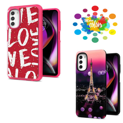 For Motorola Moto G 5G 2022 Fashion Pattern Design Shockproof Protection Soft TPU Frame and Hard PC Back Slim  Phone Case Cover