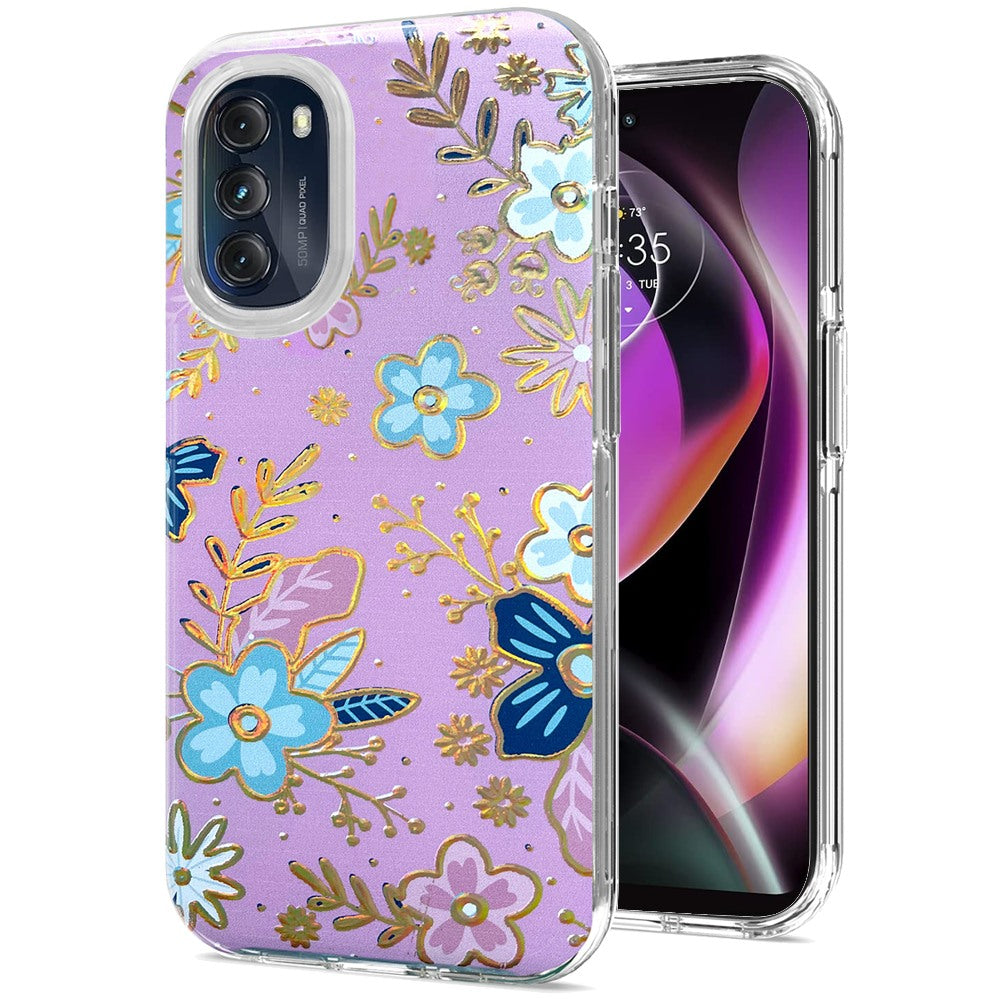 For Apple iPhone 11 (6.1") Stylish Gold Layer Design Hybrid Rubber TPU Hard PC Shockproof Armor Rugged Slim Fit  Phone Case Cover