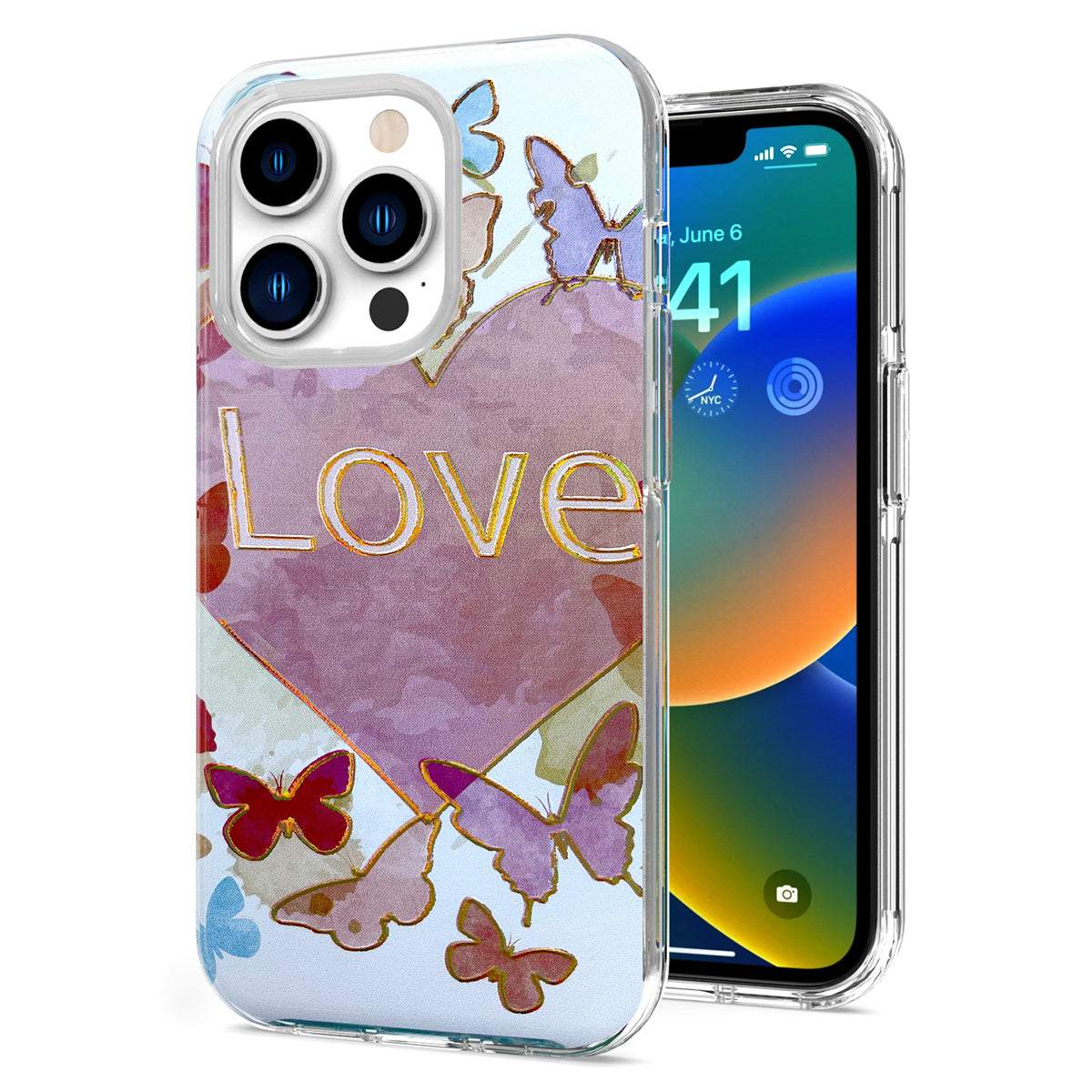 For Apple iPhone 11 (6.1") Stylish Gold Layer Design Hybrid Rubber TPU Hard PC Shockproof Armor Rugged Slim Fit  Phone Case Cover